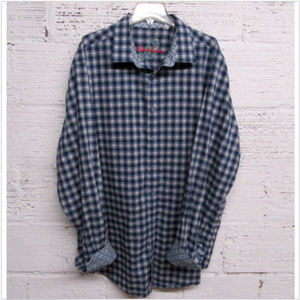 Robert Graham Green Check Cotton Button Down Shirt